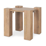 Beth Light Brown Wood Square Accent Table from Mercana - Luna Furniture