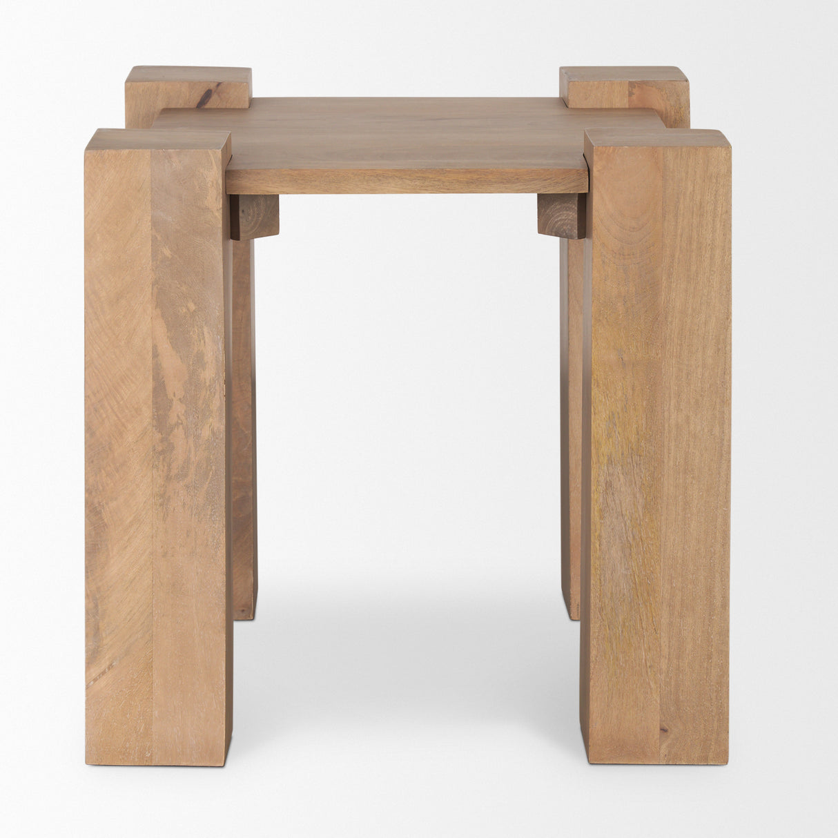 Beth Light Brown Wood Square Accent Table from Mercana - Luna Furniture