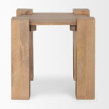 Beth Light Brown Wood Square Accent Table from Mercana - Luna Furniture