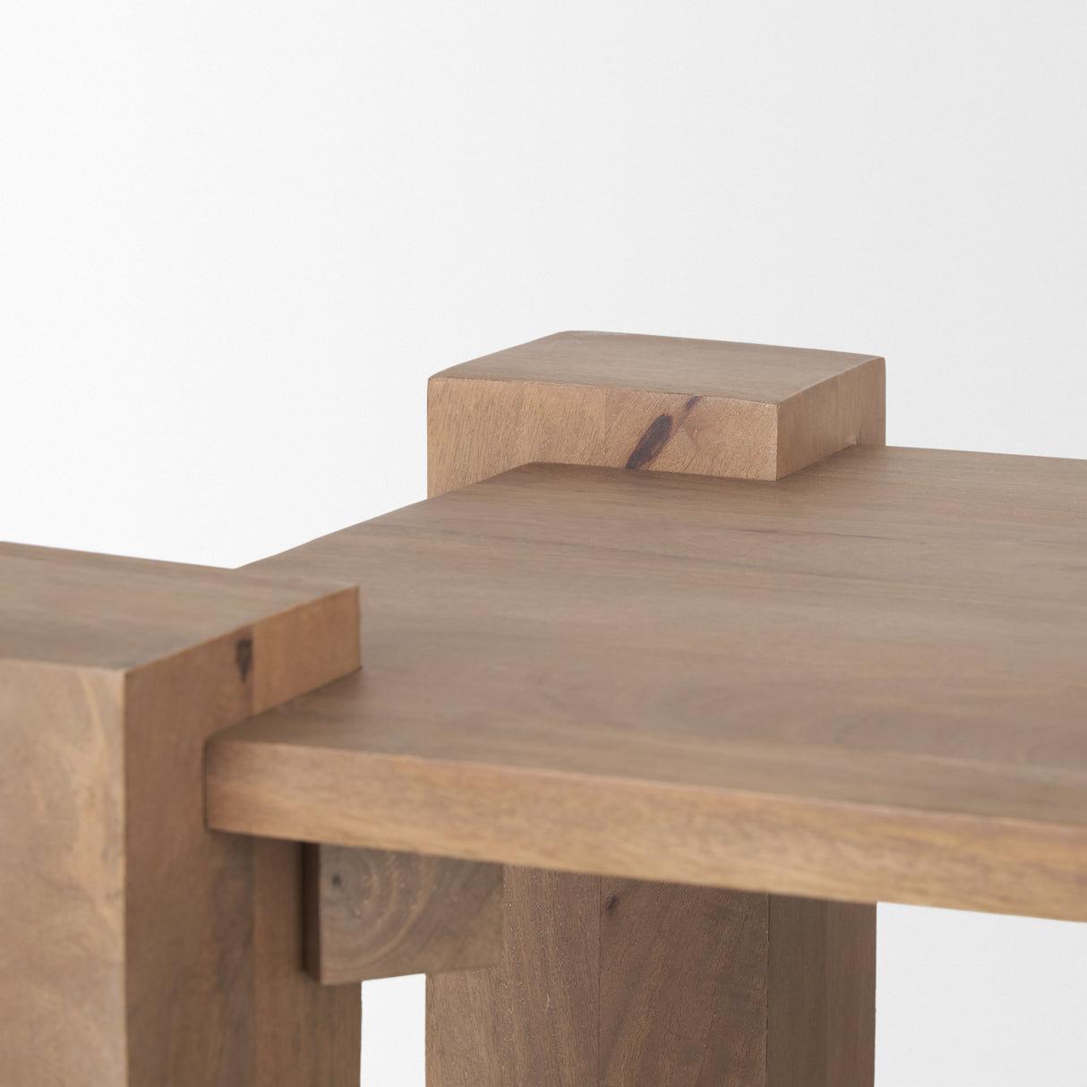 Beth Light Brown Wood Square Accent Table from Mercana - Luna Furniture