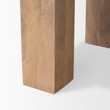 Beth Light Brown Wood Square Accent Table from Mercana - Luna Furniture