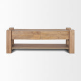 Beth Light Brown Wood Media Console from Mercana - Luna Furniture