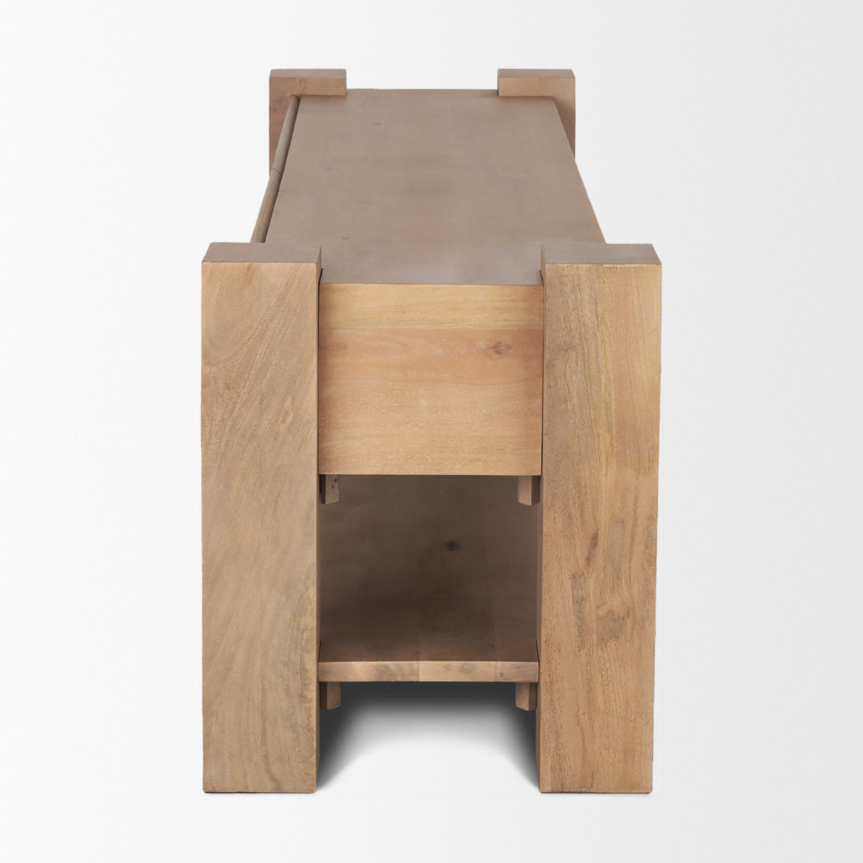 Beth Light Brown Wood Media Console from Mercana - Luna Furniture