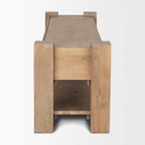 Beth Light Brown Wood Media Console from Mercana - Luna Furniture