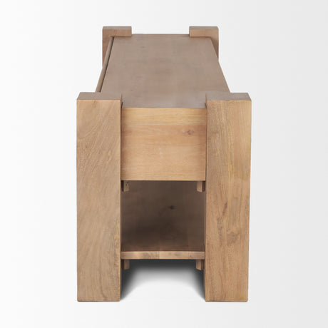 Beth Light Brown Wood Media Console from Mercana - Luna Furniture
