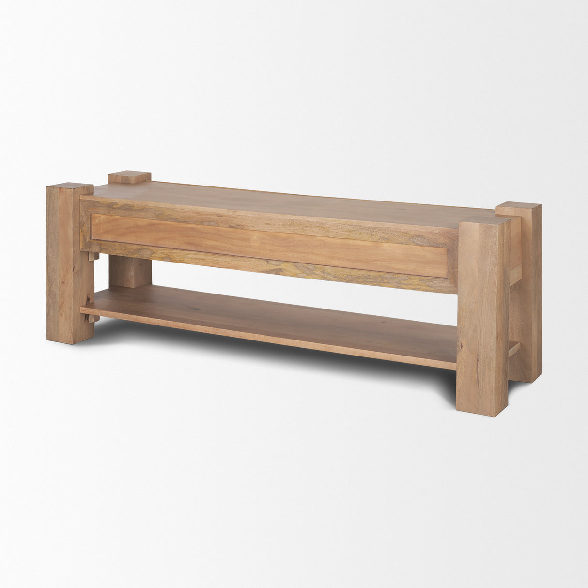 Beth Light Brown Wood Media Console from Mercana - Luna Furniture