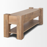 Beth Light Brown Wood Media Console from Mercana - Luna Furniture