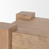 Beth Light Brown Wood Media Console from Mercana - Luna Furniture