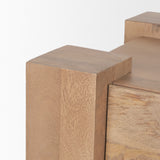 Beth Light Brown Wood Media Console from Mercana - Luna Furniture