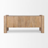 Beth Light Brown Wood w/ 3 Doors Sideboard from Mercana - Luna Furniture