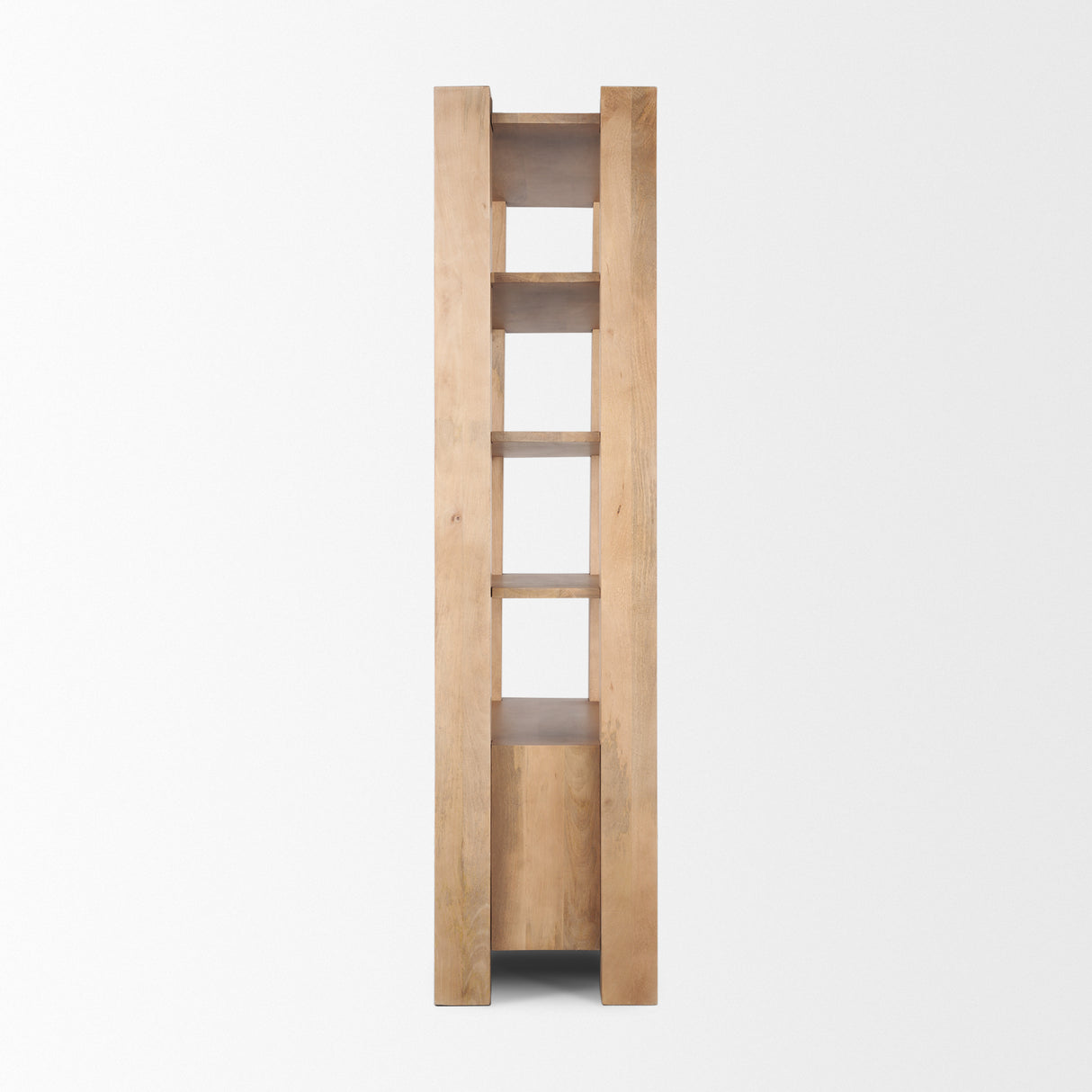 Beth Light Brown Wood w/ Open and Closed Storage Shelving Unit from Mercana - Luna Furniture