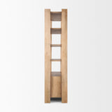 Beth Light Brown Wood w/ Open and Closed Storage Shelving Unit from Mercana - Luna Furniture