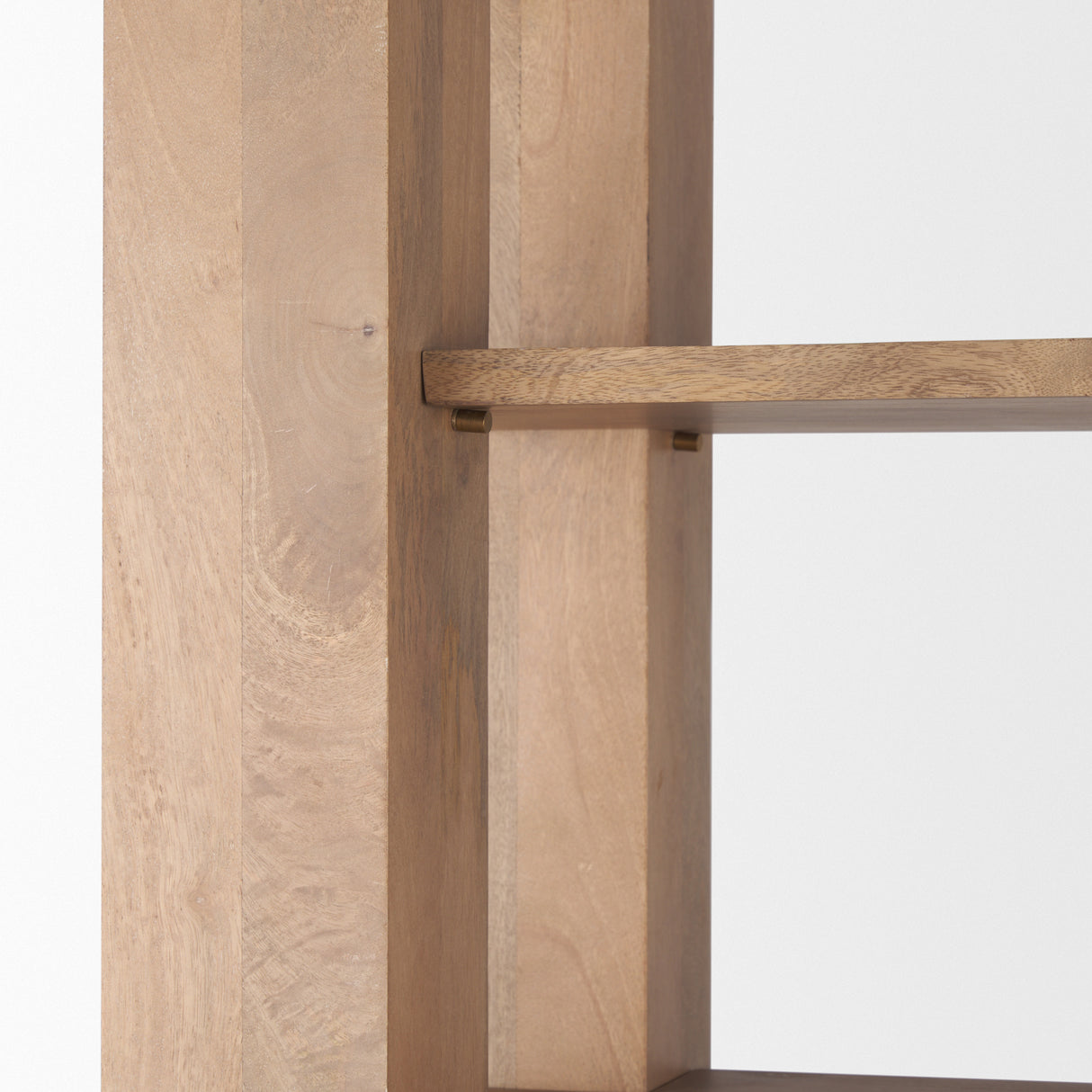 Beth Light Brown Wood w/ Open and Closed Storage Shelving Unit from Mercana - Luna Furniture