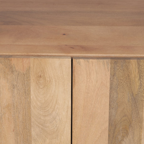 Beth Light Brown Wood w/ Open and Closed Storage Shelving Unit from Mercana - Luna Furniture