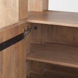 Beth Light Brown Wood w/ Open and Closed Storage Shelving Unit from Mercana - Luna Furniture