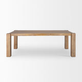 Beth Light Brown Wood Rectangular Dining Table from Mercana - Luna Furniture