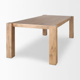 Beth Light Brown Wood Rectangular Dining Table from Mercana - Luna Furniture