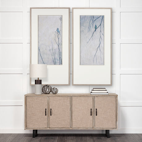 Bird Song I by Mercana Studio a Hand Embellished Textured Framed Art Print Matted under Glass from Mercana - Luna Furniture