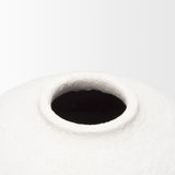 Karakum II Large White Textured Ceramic Vase from Mercana - Luna Furniture