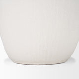 Karakum II Large White Textured Ceramic Vase from Mercana - Luna Furniture