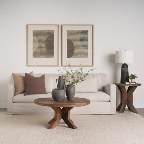 Kilian Tall Matte Brown-Gray Double Ear Vase from Mercana - Luna Furniture