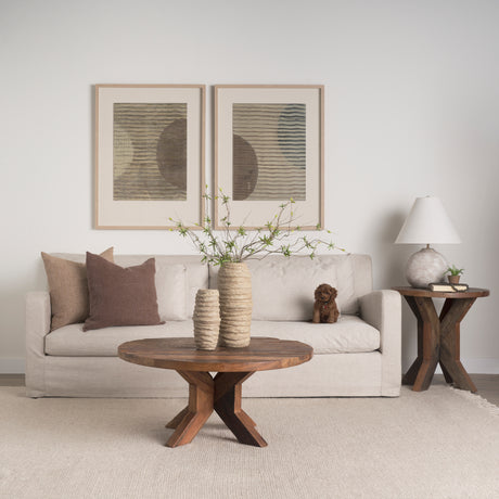 Kamli Small Beige Paper Mache Vase from Mercana - Luna Furniture