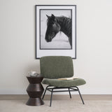 Nora Forest Green Fabric w/ Matte Black Metal Legs Accent Chair from Mercana - Luna Furniture