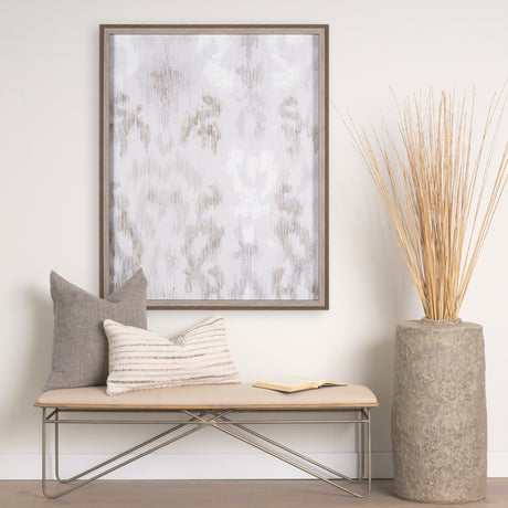 Ikat Patterns I by Silvia Krause a Hand Embellished Textured Framed Art Print from Mercana - Luna Furniture
