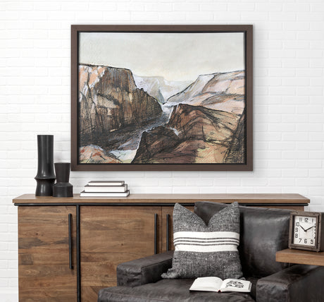 Canyon View by Mercana Studio a Hand Embellished Textured Framed Art Print Matted under Glass from Mercana - Luna Furniture