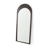 Celeste Dark Brown Wood Arched Floor Mirror from Mercana - Luna Furniture