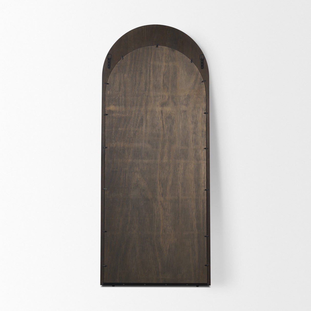 Celeste Dark Brown Wood Arched Floor Mirror from Mercana - Luna Furniture