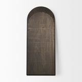 Celeste Dark Brown Wood Arched Floor Mirror from Mercana - Luna Furniture