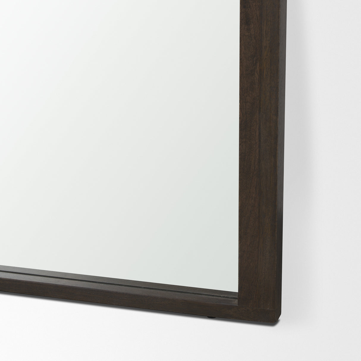 Celeste Dark Brown Wood Arched Floor Mirror from Mercana - Luna Furniture