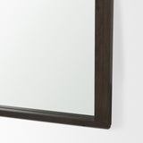 Celeste Dark Brown Wood Arched Floor Mirror from Mercana - Luna Furniture
