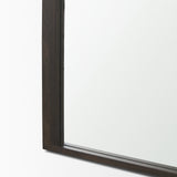 Celeste Dark Brown Wood Arched Floor Mirror from Mercana - Luna Furniture