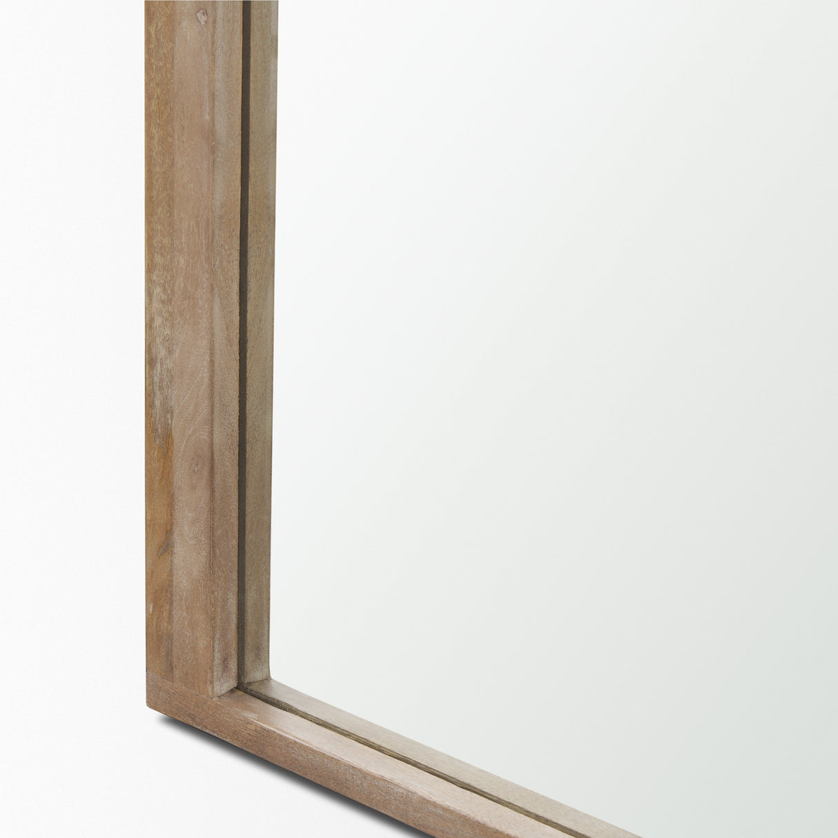 Celeste Light Brown Wood Arched Floor Mirror from Mercana - Luna Furniture