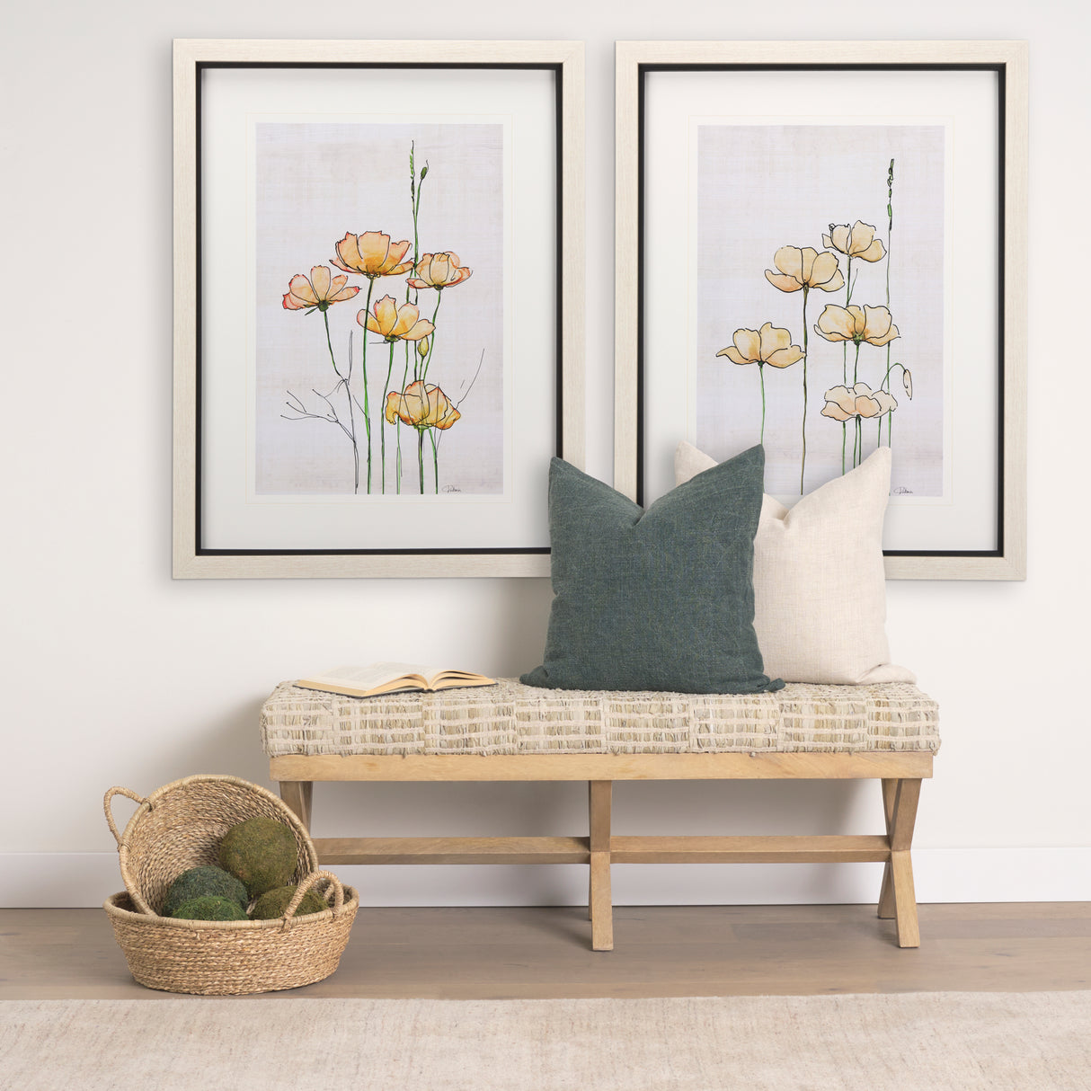 Ayanna Set of 2 Deep Nesting Seagrass Baskets w/ Handles from Mercana - Luna Furniture