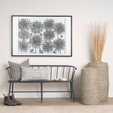Jolie Cream w/ Black Print Linen Square Decorative Pillow Cover from Mercana - Luna Furniture