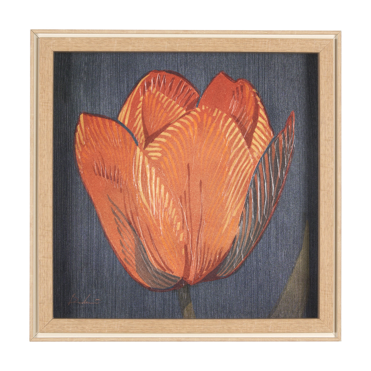 Flower Portrait II (TULIP) by Mercana Studio a Hand Embellished Textured Framed Art Print from Mercana - Luna Furniture