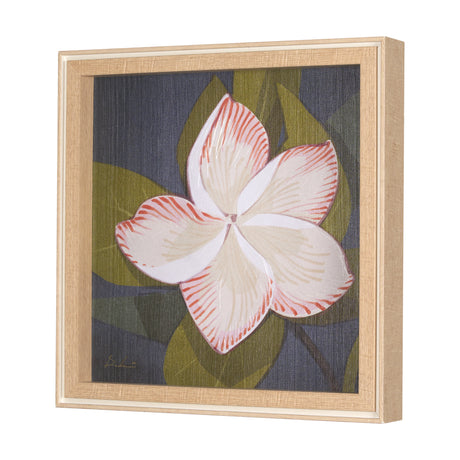 Flower Portrait III (FRANGIPANI) by Mercana Studio a Hand Embellished Textured Framed Art Print from Mercana - Luna Furniture