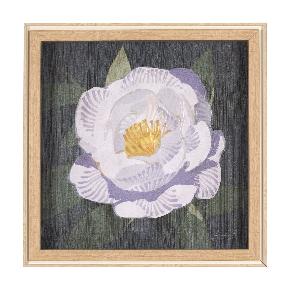 Flower Portrait V (PEONY) by Mercana Studio a Hand Embellished Textured Framed Art Print from Mercana - Luna Furniture