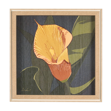 Flower Portrait VIII (CALLA LILY) by Mercana Studio a Hand Embellished Textured Framed Art Print from Mercana - Luna Furniture