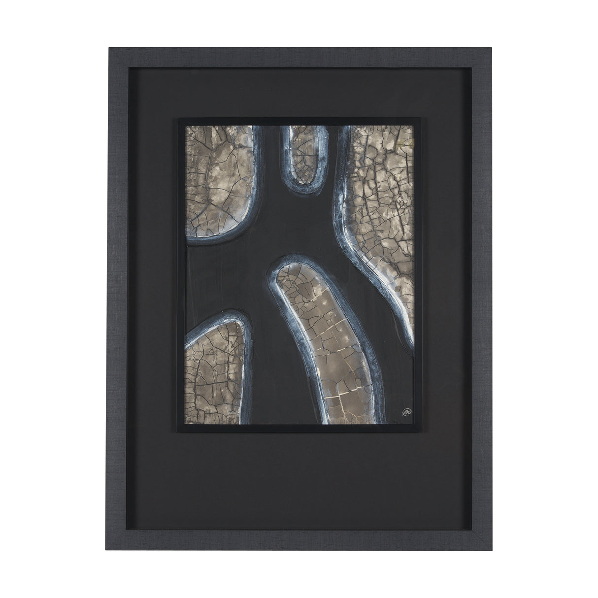 Contrasting Paths I by Studio M a handmade Original Framed 3D Textured Artwork under Glass from Mercana - Luna Furniture