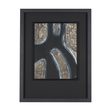 Contrasting Paths I by Studio M a handmade Original Framed 3D Textured Artwork under Glass from Mercana - Luna Furniture
