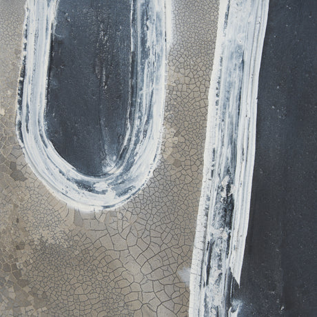 Contrasting Paths II by Studio M a handmade Original Framed 3D Textured Artwork under Glass from Mercana - Luna Furniture