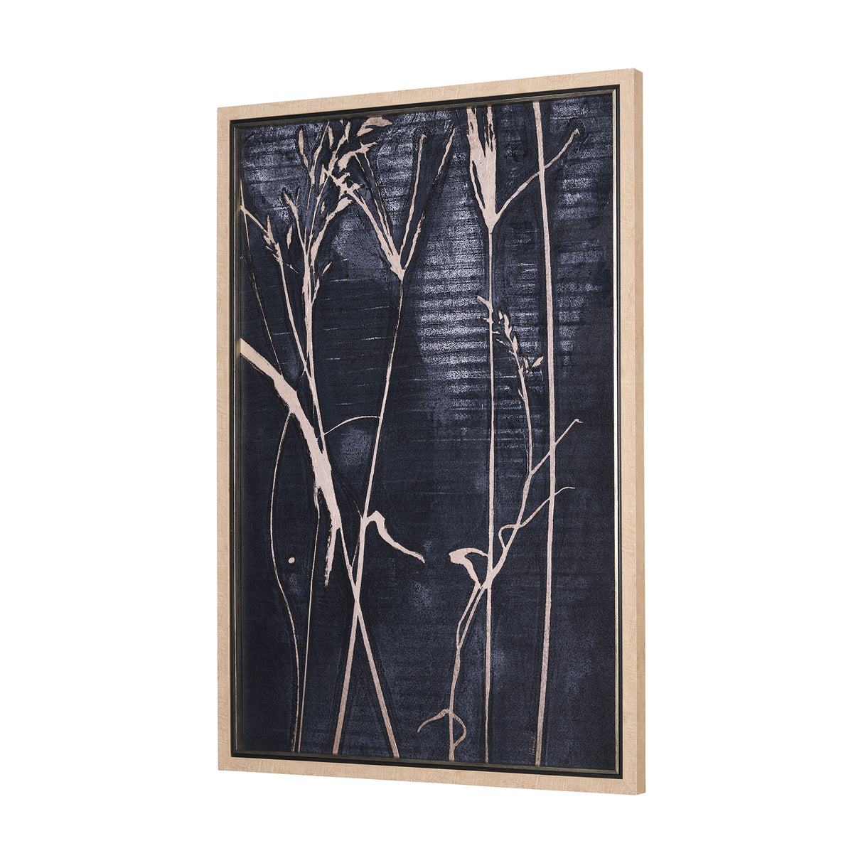Herbes Hautes Indigo I by Mercana Studio a Hand Embellished Textured Framed Art Print from Mercana - Luna Furniture