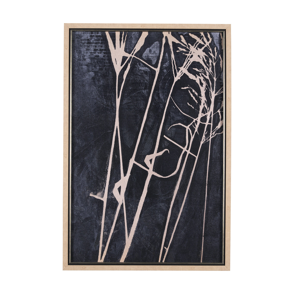 Herbes Hautes Indigo II by Mercana Studio a Hand Embellished Textured Framed Art Print from Mercana - Luna Furniture