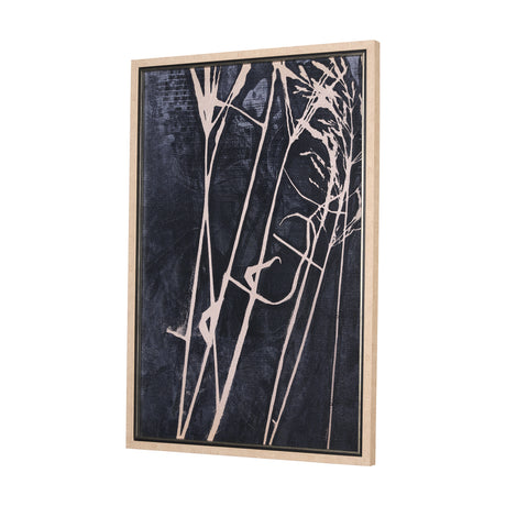 Herbes Hautes Indigo II by Mercana Studio a Hand Embellished Textured Framed Art Print from Mercana - Luna Furniture