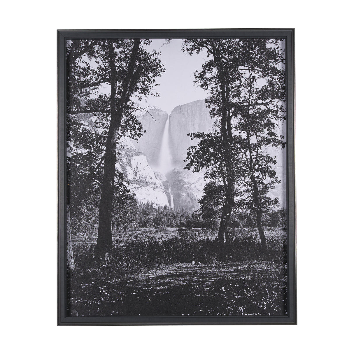 Yosemite Falls by Carleton E Watkins a Hand Embellished Textured Framed Photo Art Print from Mercana - Luna Furniture