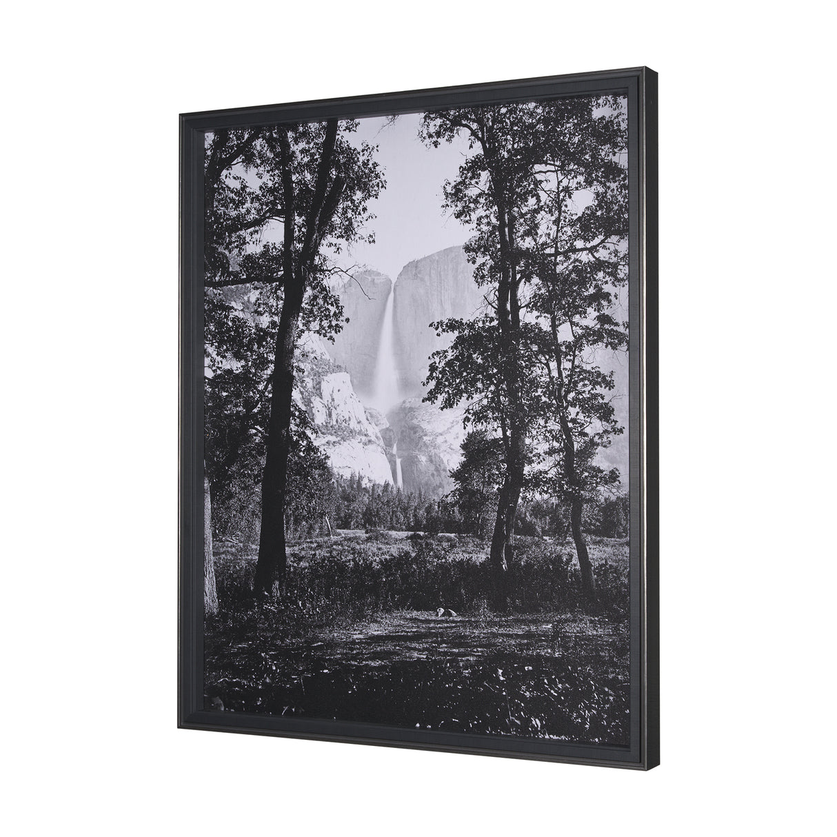 Yosemite Falls by Carleton E Watkins a Hand Embellished Textured Framed Photo Art Print from Mercana - Luna Furniture